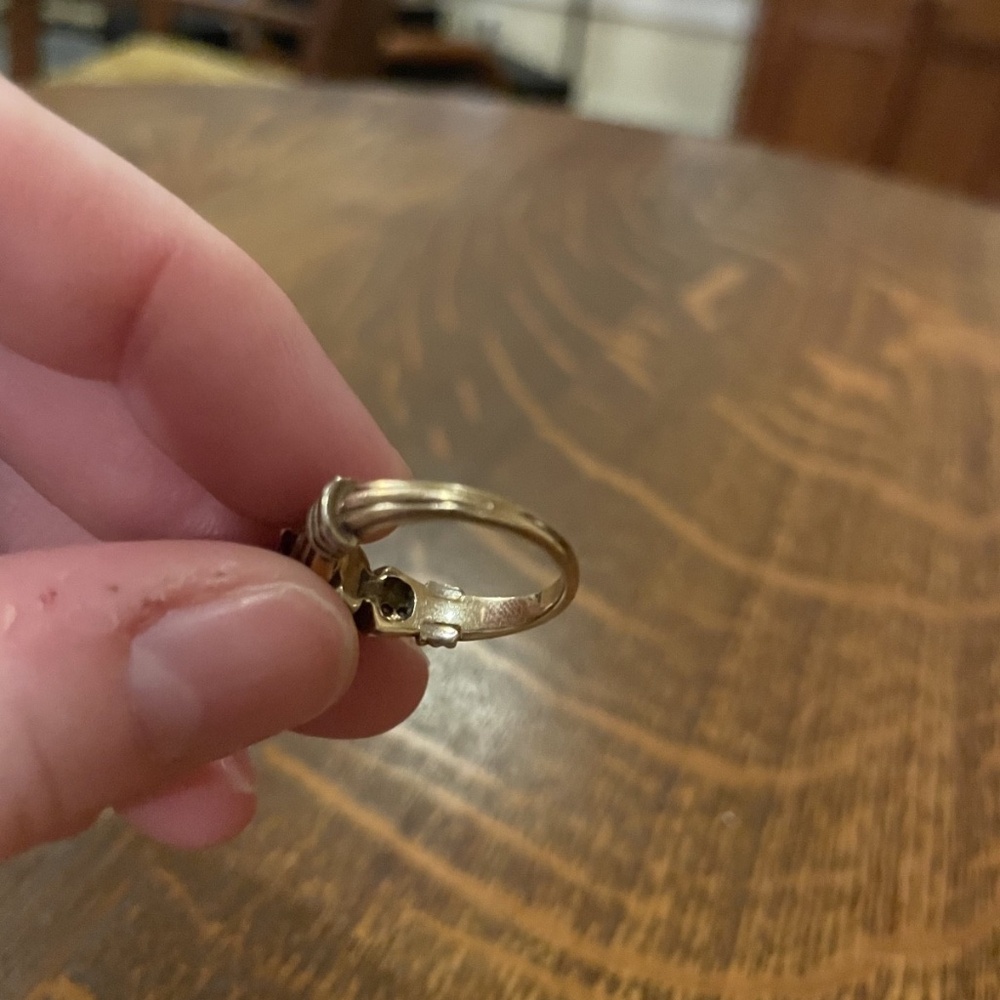 Vintage 14k Gold Amethyst Ring with diamond accents 5.69g Size 6.5 - Picture 9 of 13